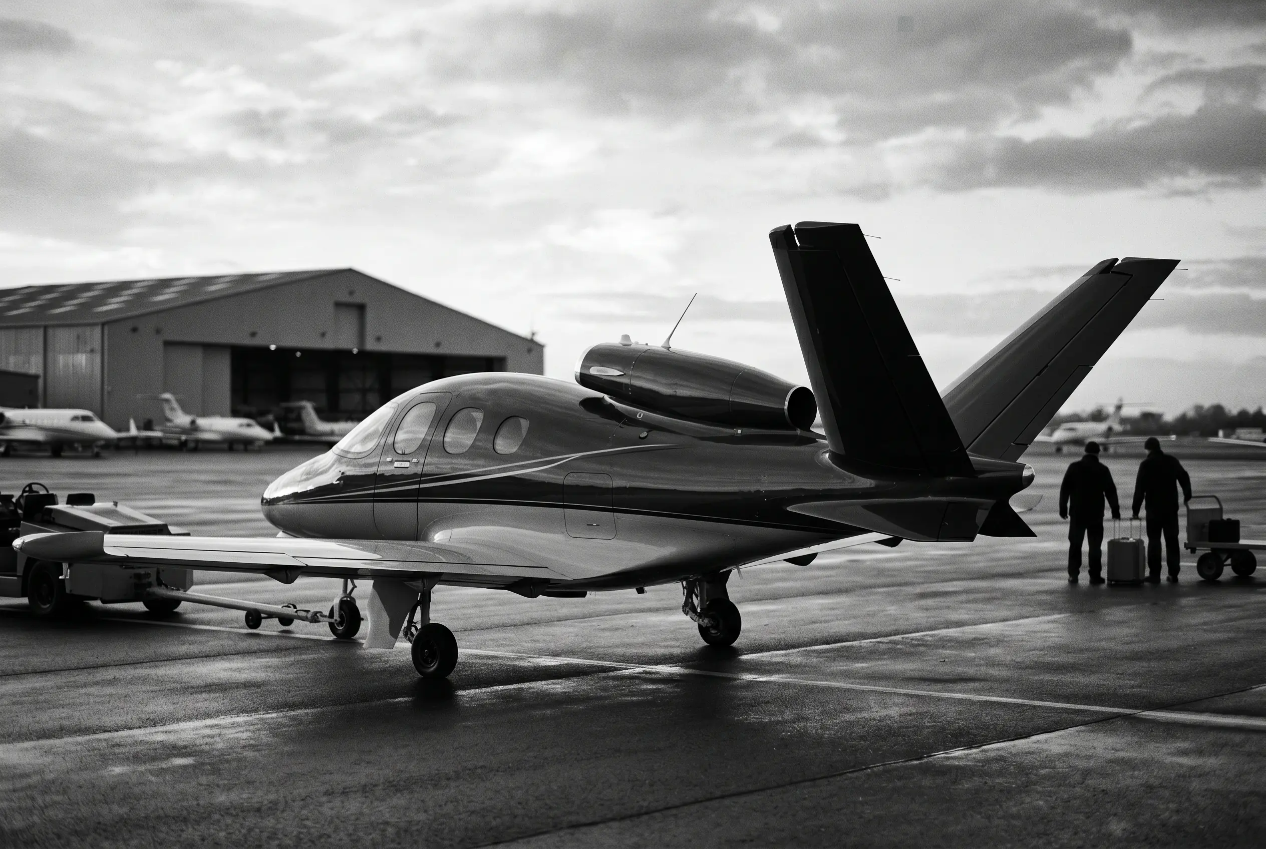 Cirrus Vision Jet G2+ single-engine personal jet on a ramp before a New York to Miami flight