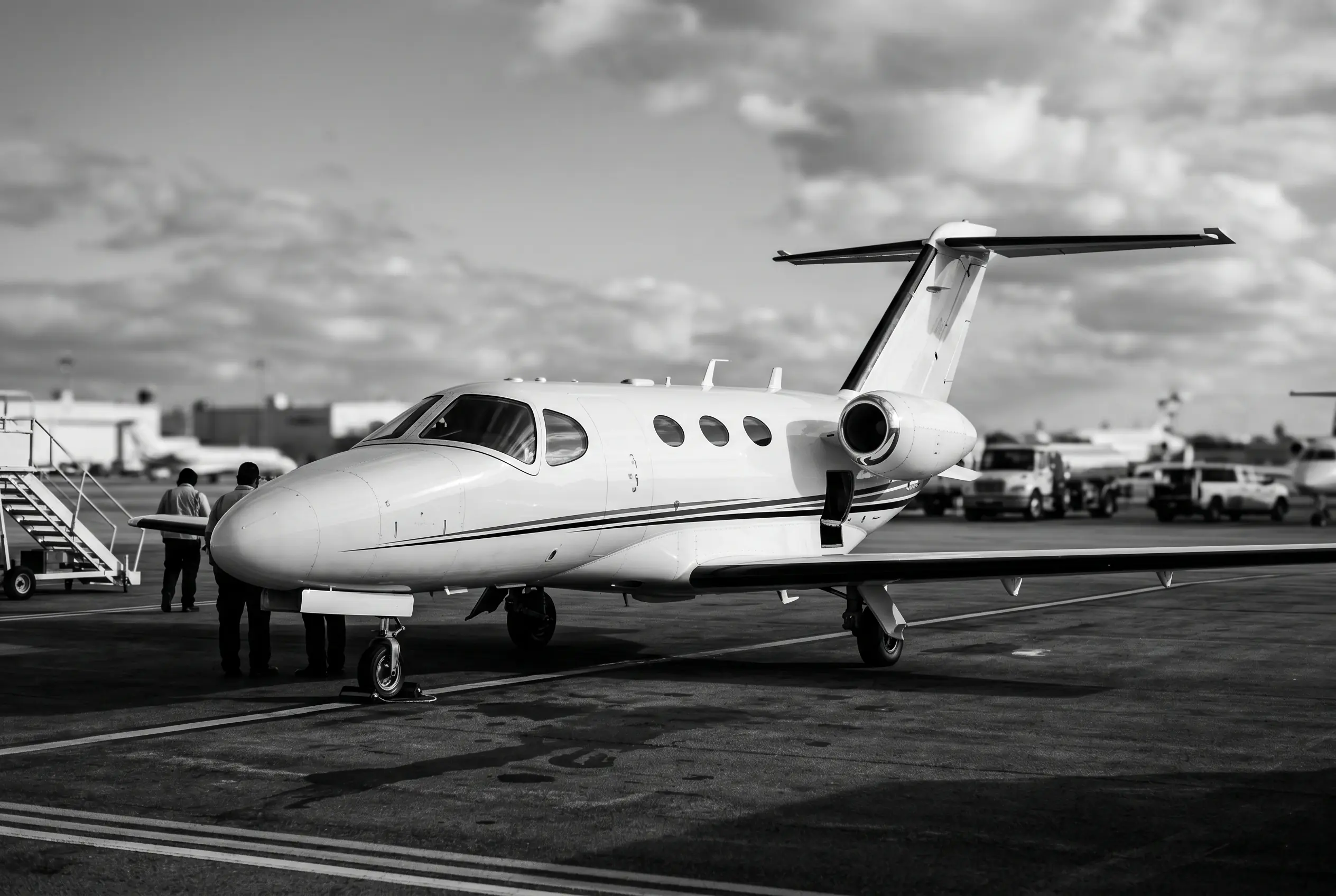 Cessna Citation Mustang very light jet on a ramp before a New York to Miami flight