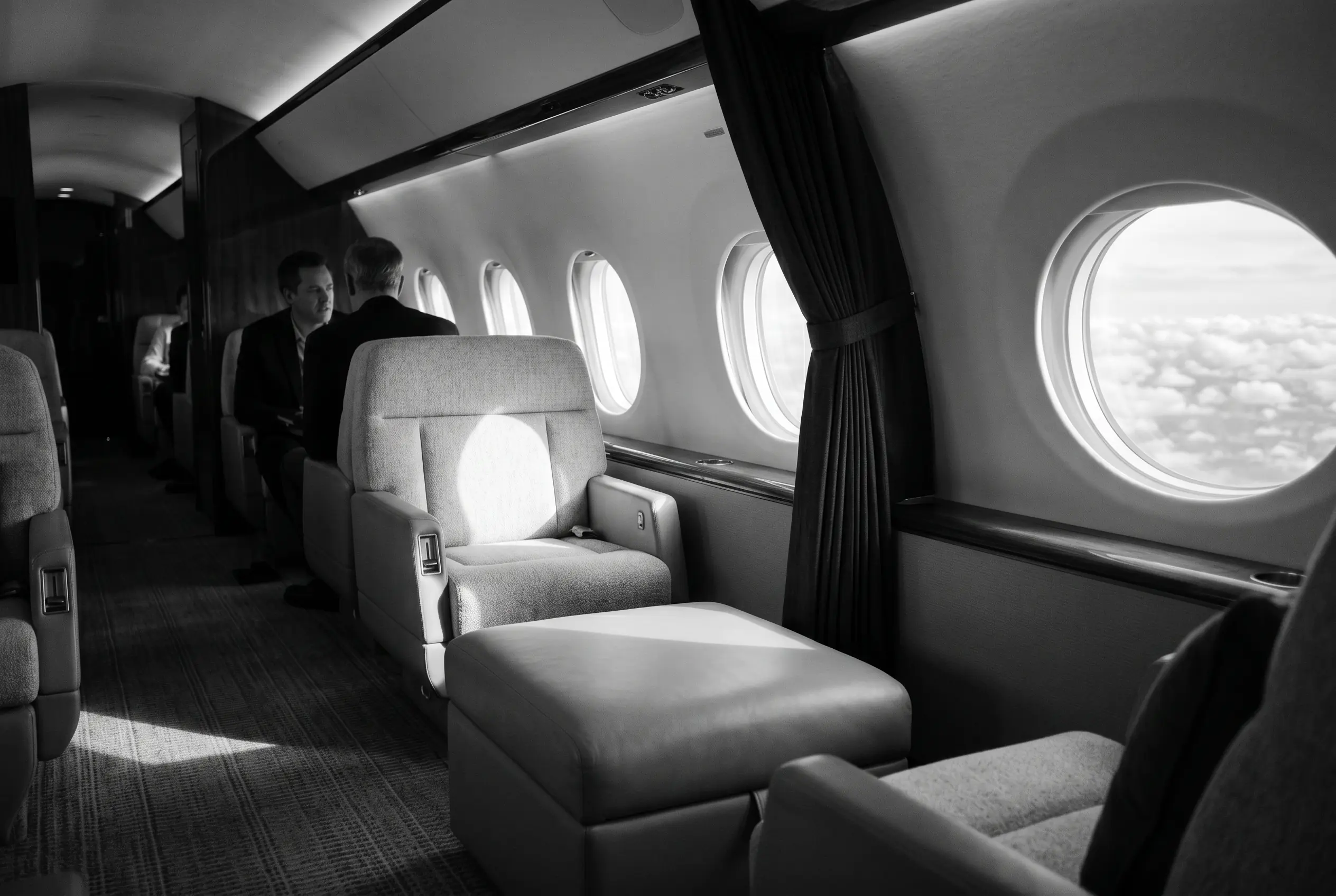 Private stateroom in a Gulfstream G600 on a New York to Miami flight